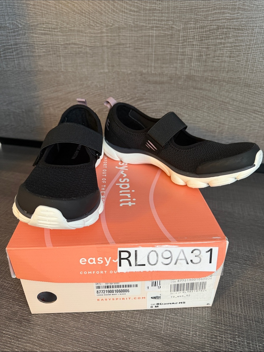 Easy Spirit Black Slip-On Mary Jane Casual Walking Shoes